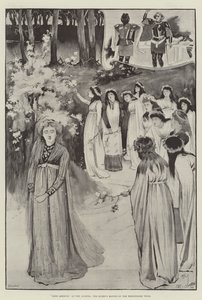 Kong Arthur, på Lyceum, Dronningens Maying i Whitethorn Wood